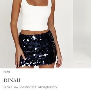 Dinah sequin low rise mini skirt